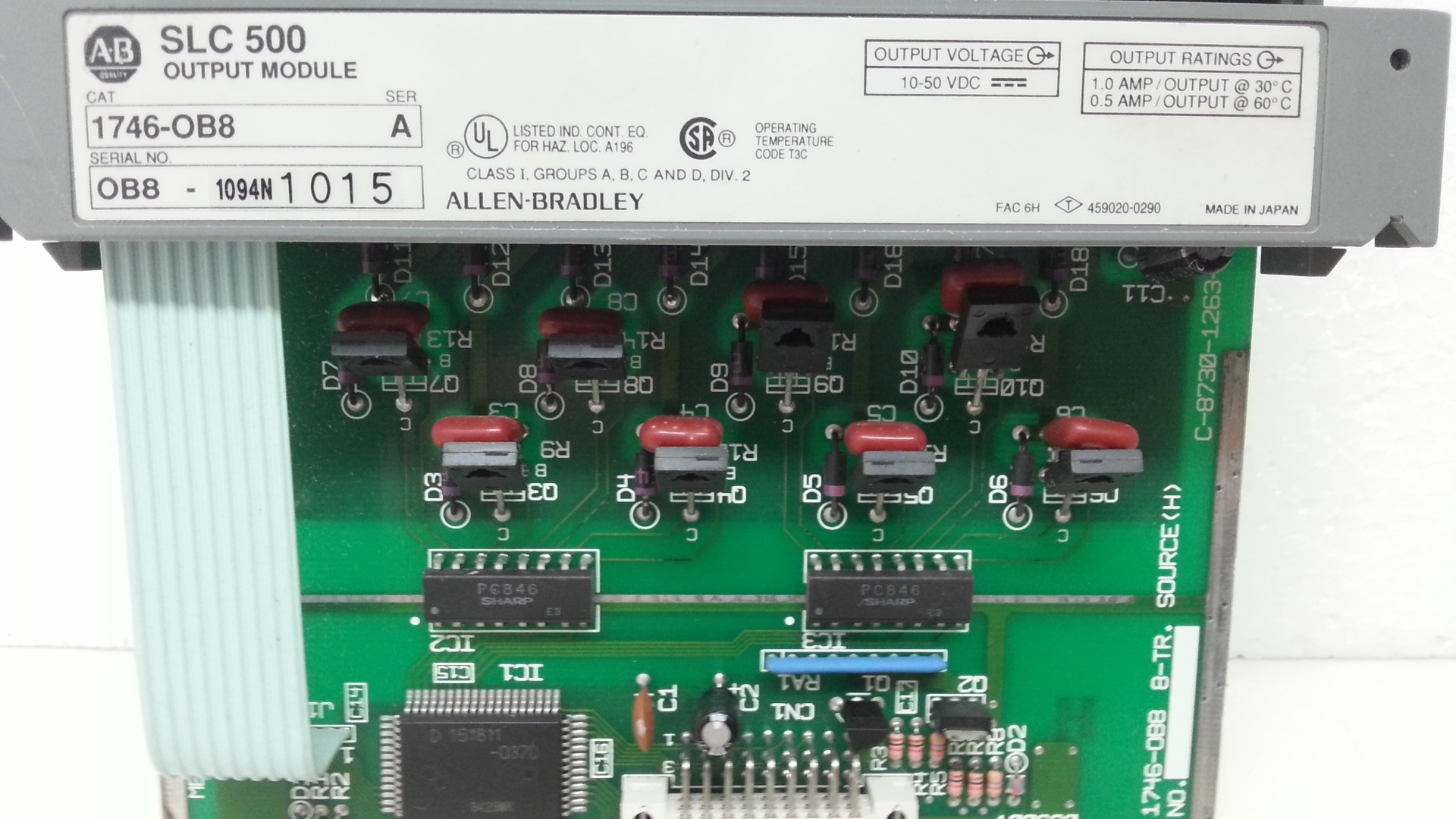 1746-OB8 SLC500 output module DC source allen bradley