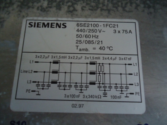 6SE2100-1FC21 Siemens EMC EMI Netzfilter netfilter