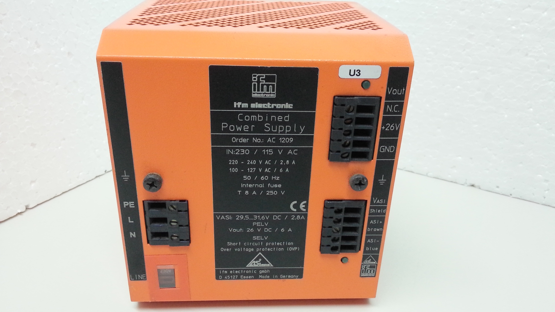 AC1209 Vasi  ifm combined power supply.