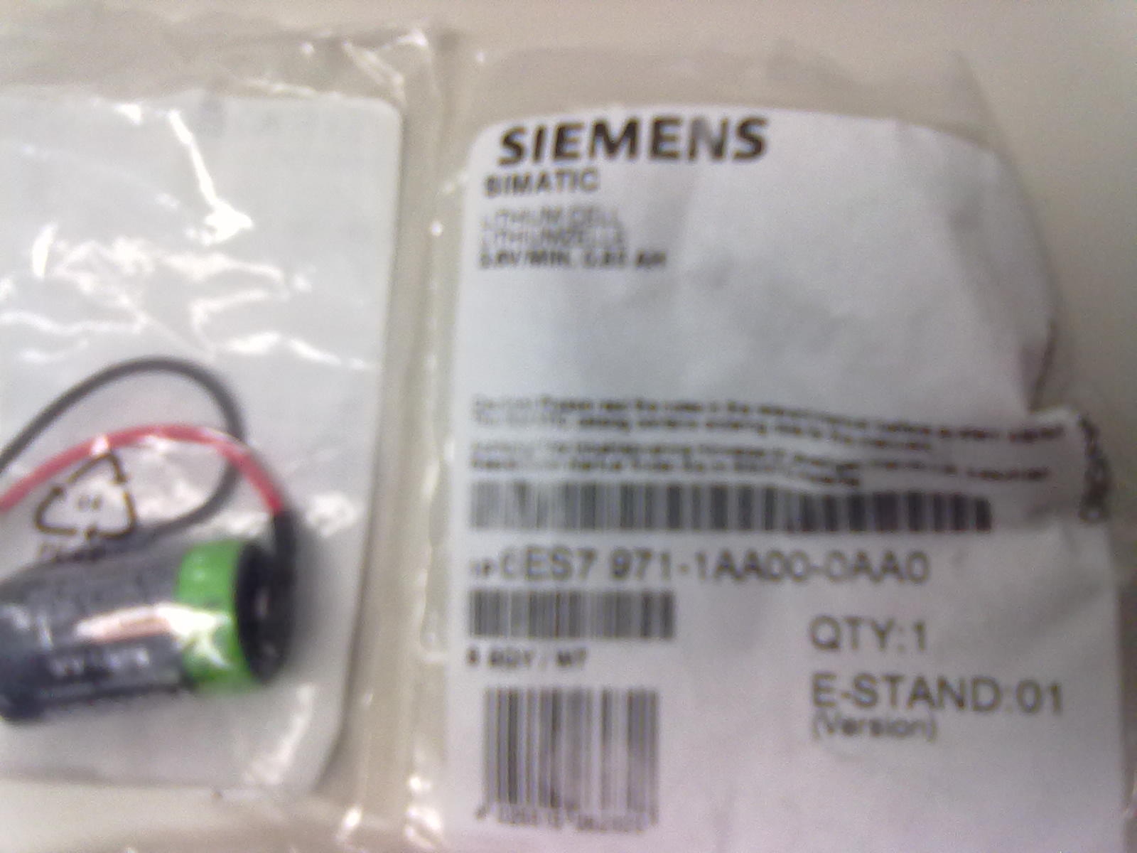Backup batterij t.b.v S7-300 series.
