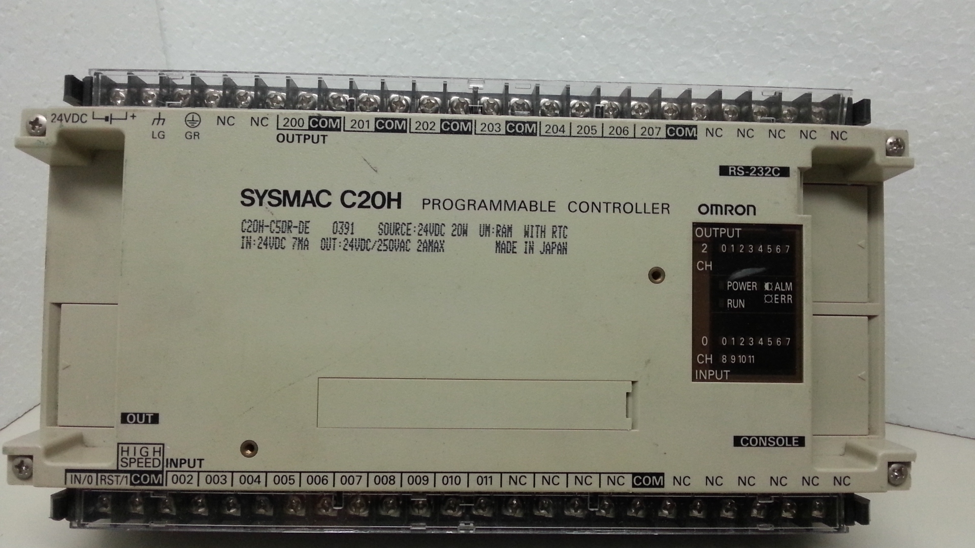 C20H-C50DR Omron sysmac used and tested.