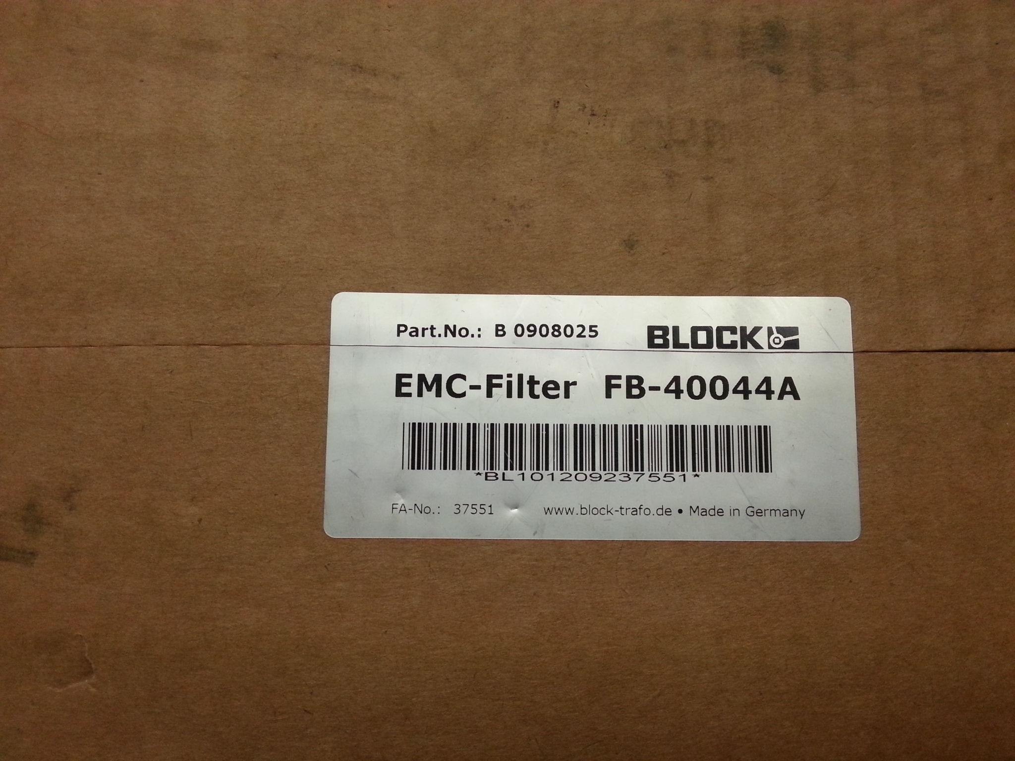 FB-40044A B0908025 EMC-filter Block germany