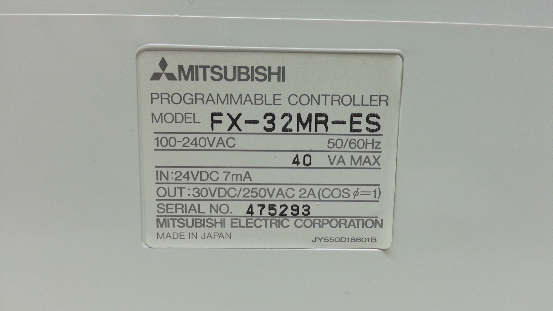 FX32MR melsec PLC Unit.