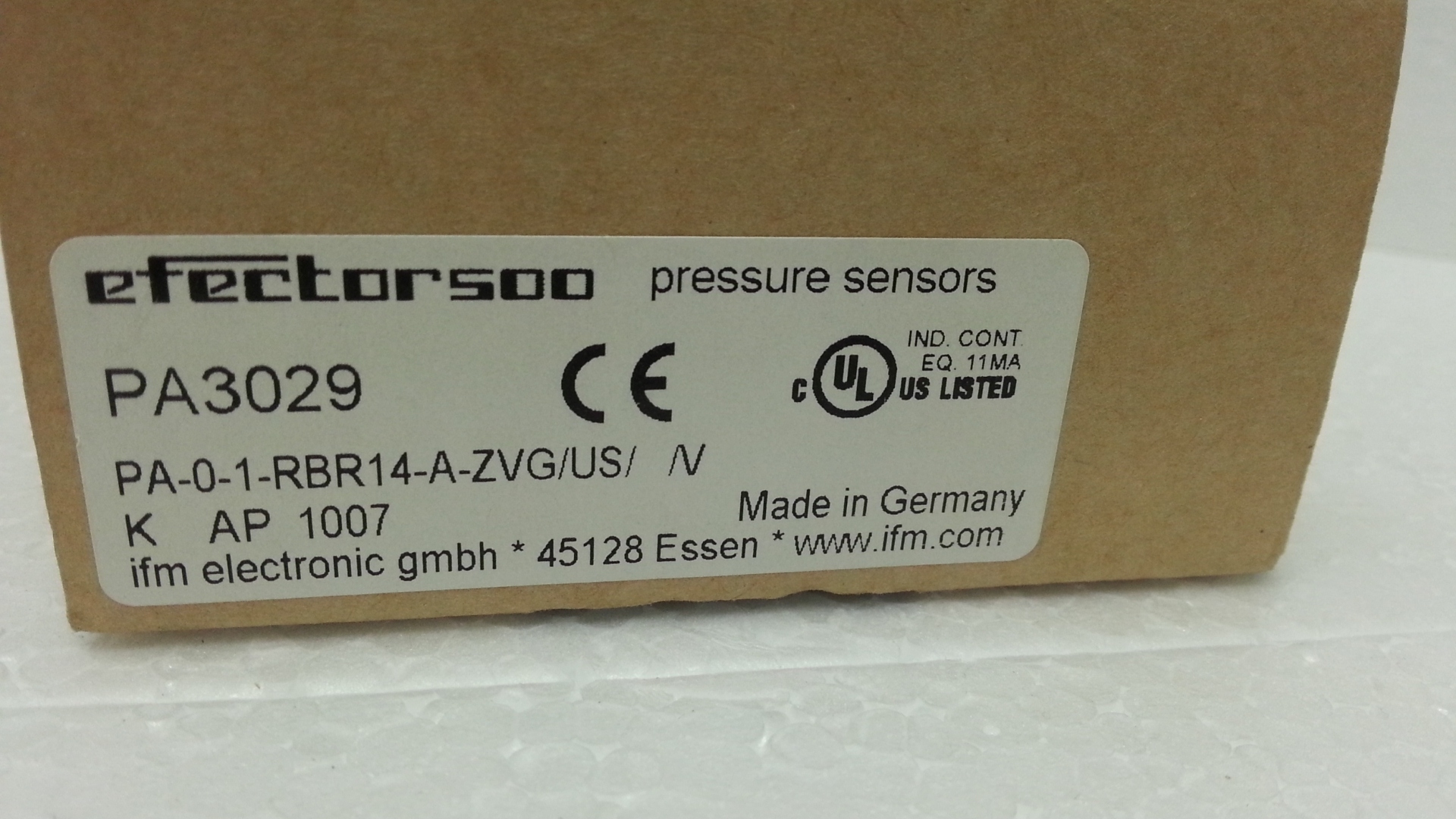 IFM PA-0-1-RBR14-A PA3039 sensor