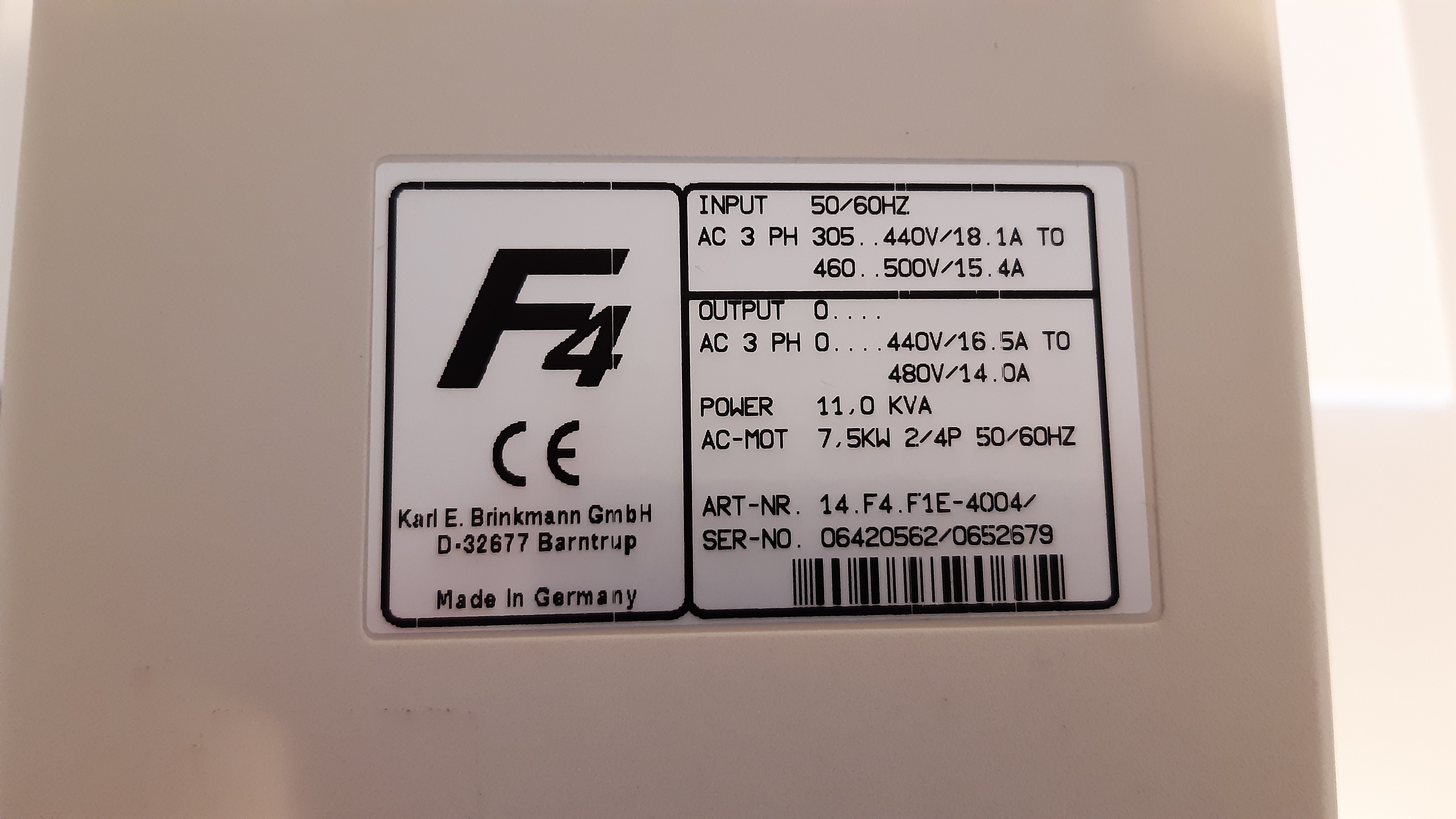 KEB  combivert F4 14.F4.F1E-4004