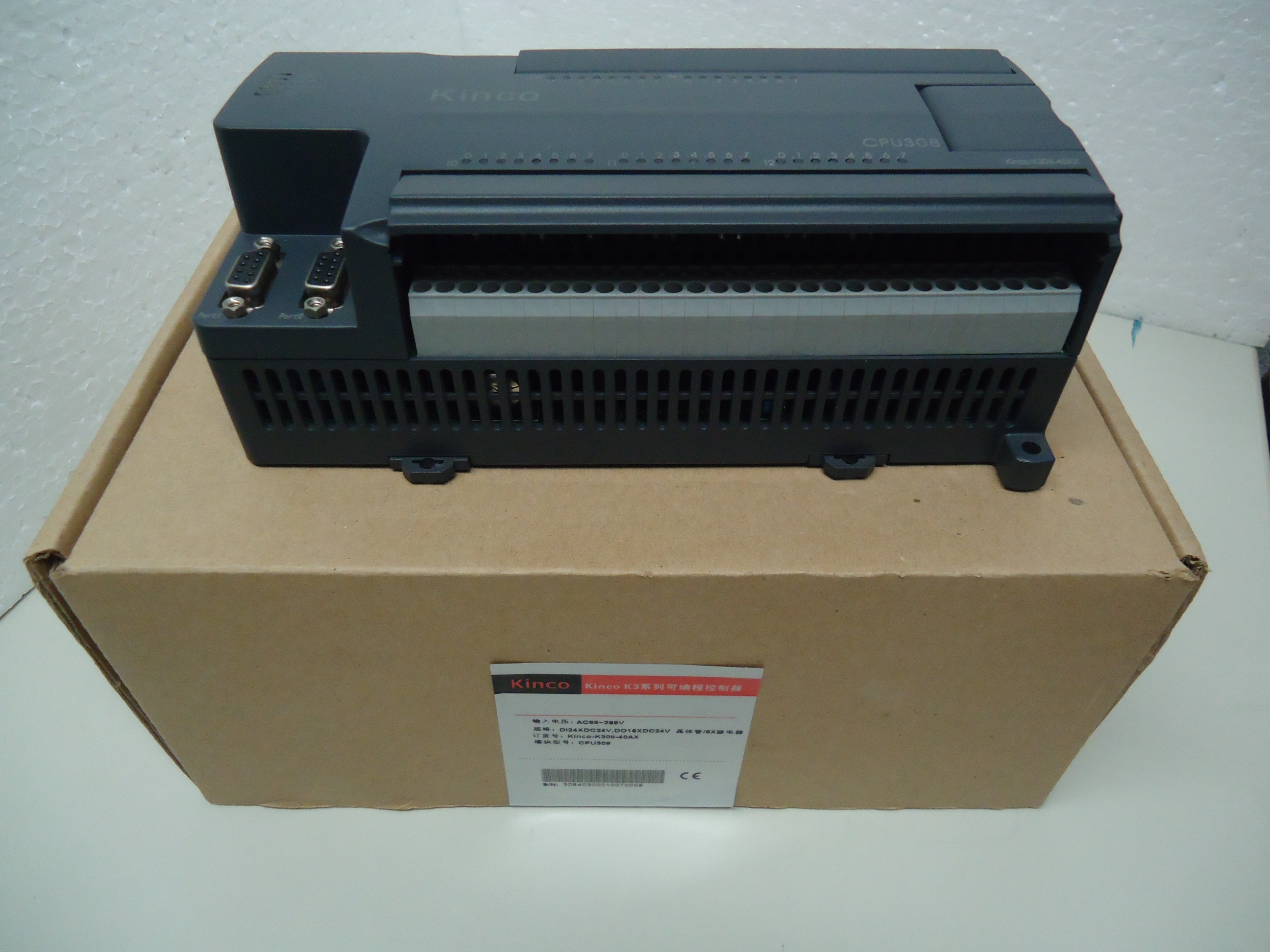 Kinco K3 PLC CPU module 308-40AX DC24 in/out