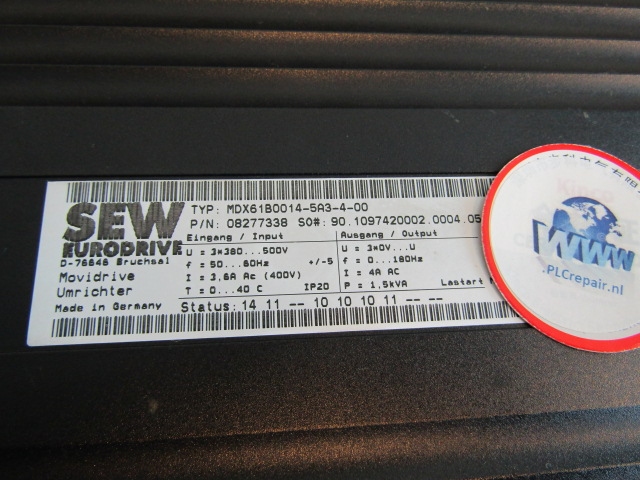 MDX61B0014-5A3-4-00 p/n08277338  SEW Movidrive