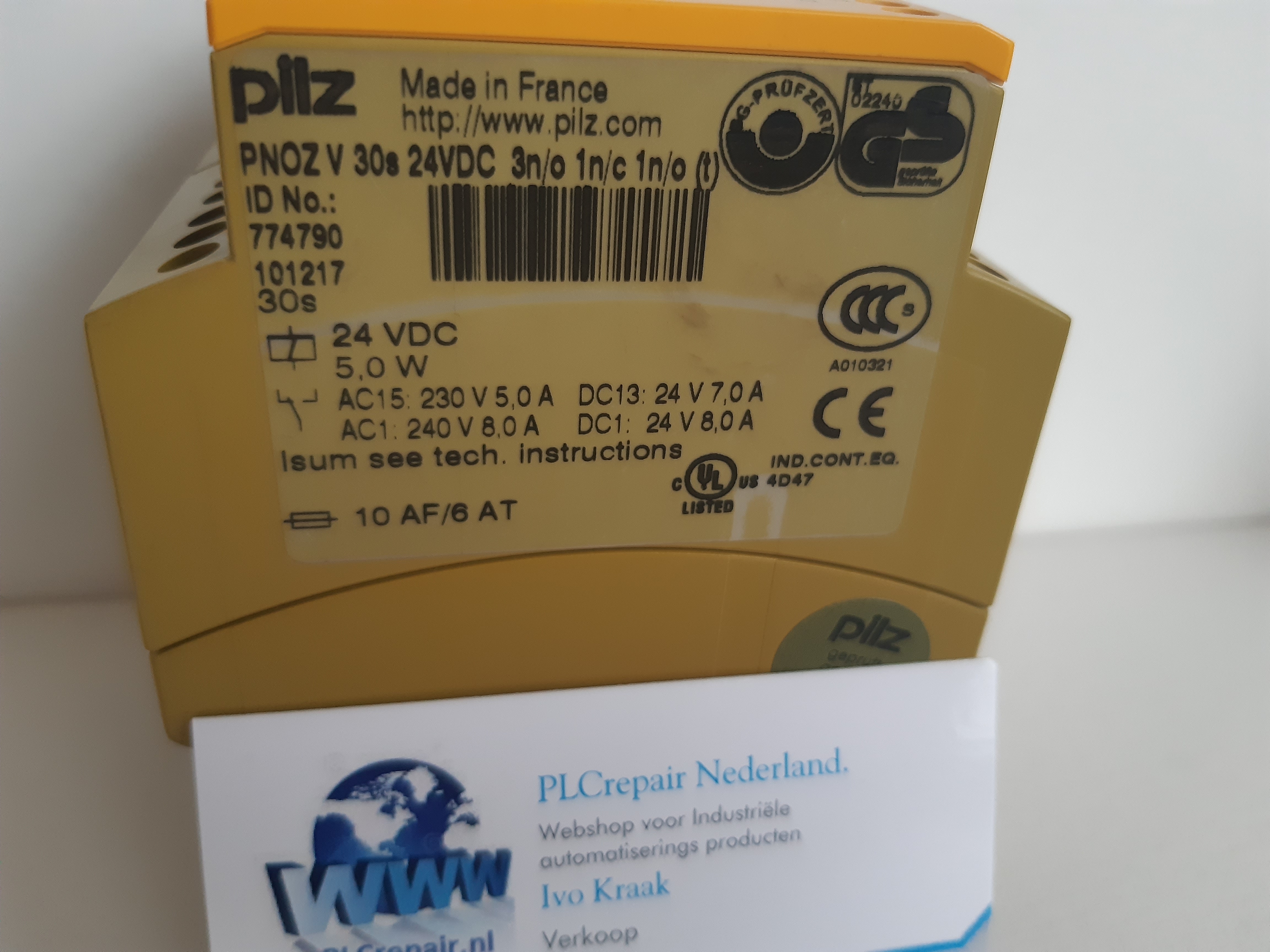 PNOZ V 30s 24VDC Idno 774790  Pilz safety relay