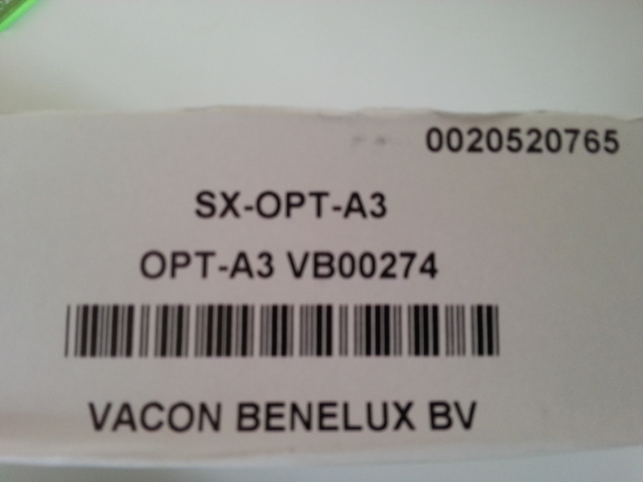 SX-OPT-A3 SX-OPT-A2  vacon SX option print