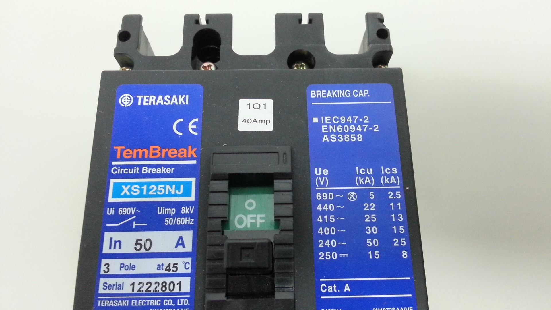 XS125NJ Terasaki thermic contactor